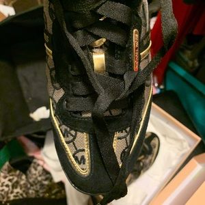 Michael Kors black tennis shoes